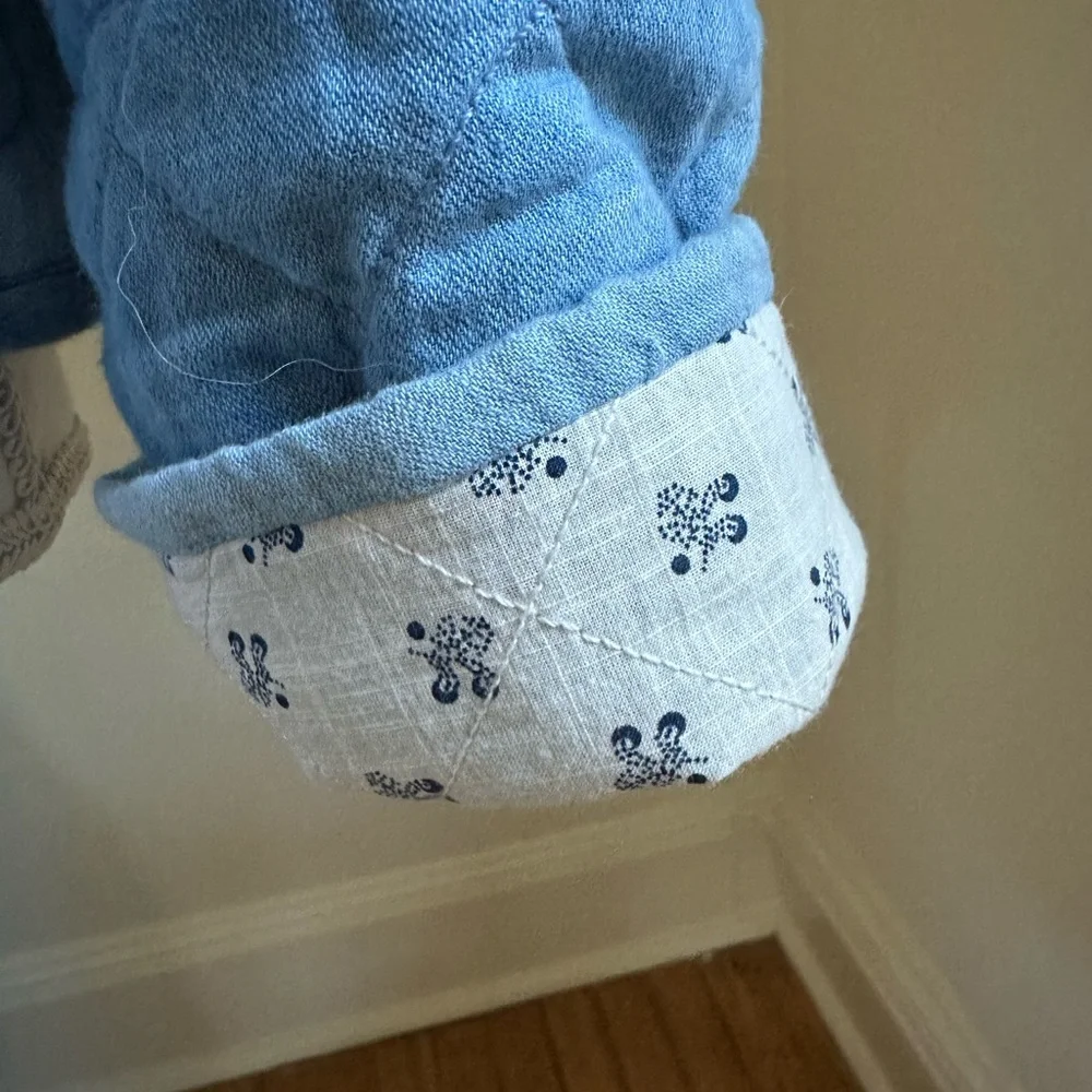 Dylan Los Angeles Reversible Blue Quilted Jacket Medium NWT - Picture 4 of 9